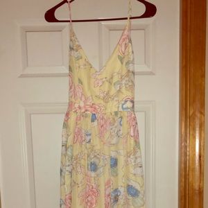 Yellow Floral Dress Size Medium